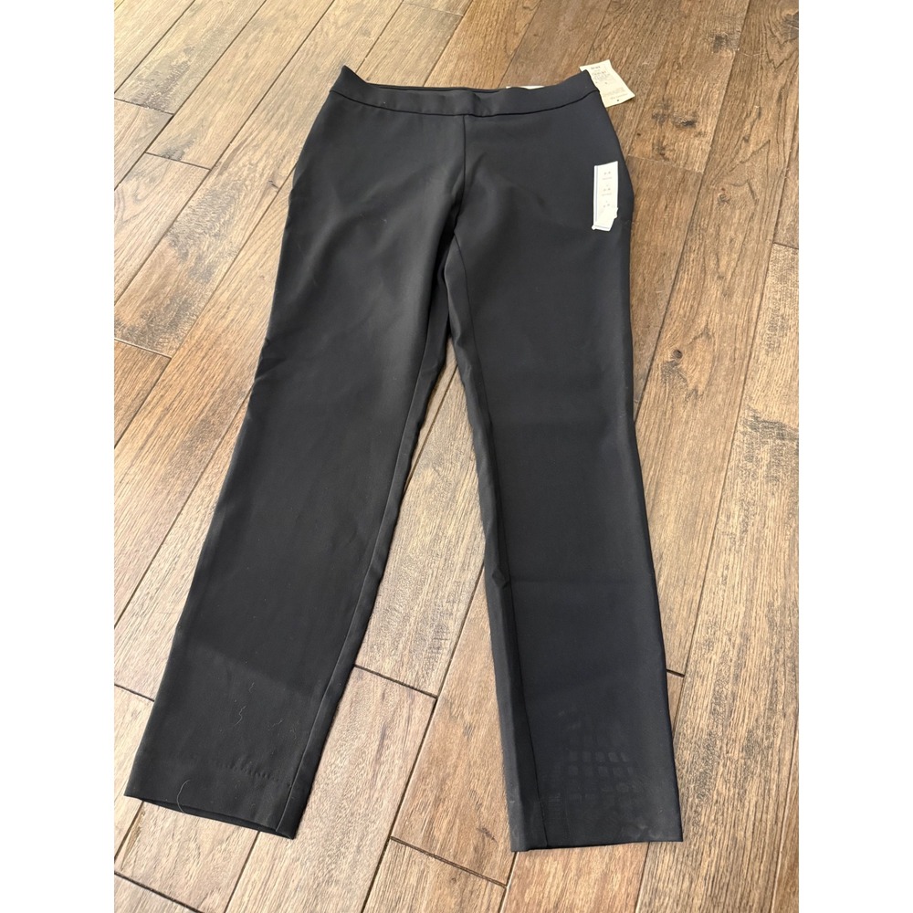 A New Day Skinny Ankle Pants Womens 6 Black High Rise Side Zip Professional